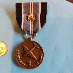 Original Post-WWII US Berlin Airlift Medal Sewn-Brooch - ESTATE PIECE